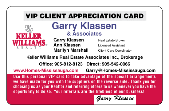 Garry Klassen VIP card