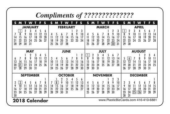 Horizontal Calendar